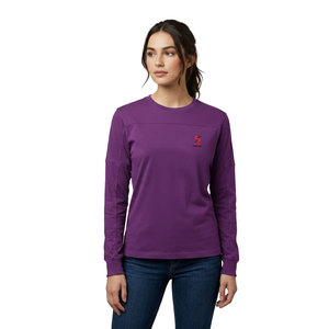 T-shirt pour femme à col rond minimaliste, en tissu biologique écologique, respirant, doux pour la peau, couleur vive, de la marque Solid Trader - Product Image 1