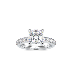 Diamant Moissanite scintillant en argent sterling 925, offrant un magnifique design taille coussin, idéal pour un anniversaire de mariage luxueux. - Product Image 5