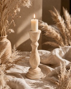 Candelabros de Madera Natural Hechos a Mano, Estilo Rústico, para Bodas, Cumpleaños, Pascua, Centros de Mesa, Decoración del Hogar - Product Image 6