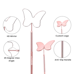 Premium Rose Gold Butterfly Lash <b>Mirror</b> Stainless Steel Eyelash <b>Mirror</b> for Lashes and Mega Volume - Product Image 4