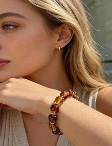 Bracelet perlé pour senior, perles en résine épaisses, tendance, fait main, style Y2K, étanche, livraison rapide, bijoux d'été - Product Image 3