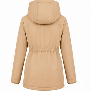 Chaqueta Parka con Capucha para Mujer, con Logotipo Personalizado, Aislamiento Térmico, Tela Impermeable y Cintura Ajustable para Deportes al Aire Libre - Product Image 2