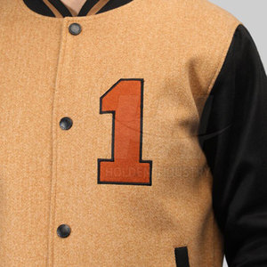 Chaqueta Letterman de Tela Cálida, Estilo Moderno, para un Look Urbano - Product Image 5