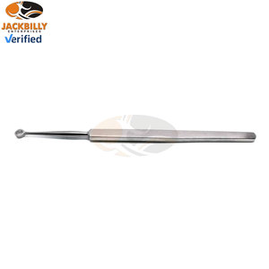 เครื่องมือขูดหูสแตนเลสสตีลแบบมืออาชีพ JACKBILLY ขนาด 6 มม. รุ่น Fox Dermal Curettes แบบปลายตรงคม สำหรับหูและจมูก - Product Image 3