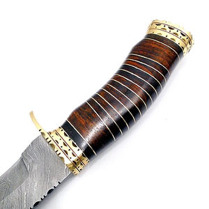 Cuchillo de Caza de Acero de Damasco de Lujo, Diseño Artístico de Acero en Capas, para Coleccionistas, Campismo al Aire Libre, Alta Calidad, OEM Personalizable - Product Image 4