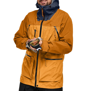 Men's Windbreaker <b>Jacket</b> Hooded Waterproof Breathable Quick Dry <b>Canvas</b> Fabric Contrasting Colors Anti-Wrinkle Front Customizable - Product Image 1