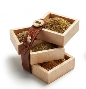 Handcrafted Wooden Jewelry <b>Box</b> Rectangular Carved Paisley Design with Lid 1 Layer Storage Case 3-6L Capacity 5kg Load - Product Image 5