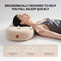 Oreiller en mousse à mémoire de forme chauffant électrique au graphène, rechargeable sans fil, 3 niveaux de température, soutien ergonomique du cou pour le sommeil