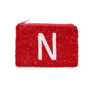 Porte-monnaie perlé Fraise Blanche, Pochette zippée en perles de rocaille motif fruit, Portefeuille artisanal en perles de verre, Cadeau d'été, Fournisseur en gros personnalisé - Product Image 2