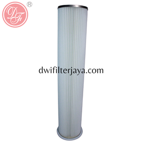 Filtre à air à cartouche anti-poussière pour la purification des fumées de découpe laser du métal, avec couvercle à bride ronde ignifuge - Product Image 1