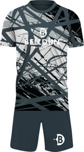 ชุดเสื้อเจอร์ซีย์กีฬาสีเขียวคลาสสิกสำหรับผู้ชาย แบบสั้น ผลิตจากโพลีเอสเตอร์ 100% รุ่นใหม่ล่าสุด ชุดฟุตบอลพร้อมสกรีนโลโก้ตามสั่ง - Product Image 2