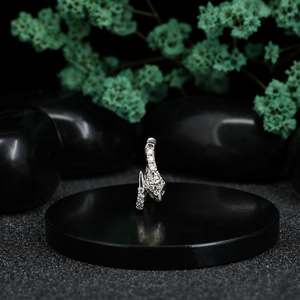 925 Sterling <b>Silver</b> Luxury Moissanite <b>Nose</b> <b>Ring</b> | VVS D Color <b>Nose</b> Stud | Diamond <b>Nose</b> Pin | Body Piercing Jewelry Women Gift - Product Image 2
