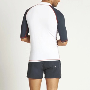 Vêtements de surf imprimés numériquement anti-UV à manches courtes pour hommes avec fonction de protection d'urgence Expédition rapide - Product Image 6