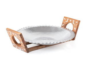 Plateau de service en nacre style européen, plateau de service en résine MOP, plateau multi-usages pour la maison et la cuisine, pour pots et service - Product Image 4