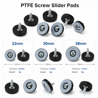Glissières de chaise en PTFE de 22 mm à visser pour pieds de chaise en bois et sols durs
