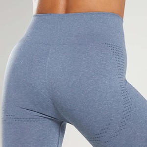 Leggings de yoga sportifs pour femmes, taille haute, longueur intégrale, tricotés, respirants, extensibles, écologiques, séchage rapide, antibactériens - Product Image 4