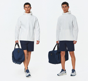 Conjunto de Chándal Cortavientos de Nylon Personalizado con Sudadera con Cremallera y Pantalones Cortos, Conjunto Corto Liso Cortavientos para Hombre, Conjunto de Chándal Cortavientos 2026 - Product Image 6
