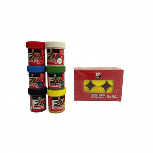 PINTURA DEDOS 50ML Ensemble de peinture au doigt Jaune Accessoire d'art - Product Image 1