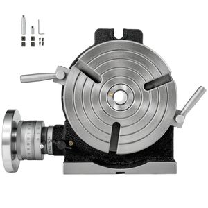 Tavola Rotante a 3 Fessure da 8 Pollici/200 MM per Fresatrice con Compatibilità MT3 e Componenti Ingranaggi - Product Image 1