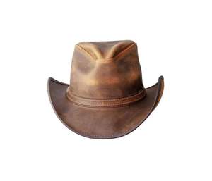 Sombrero de Vaquero Hecho a Mano de Cuero Genuino, Estilo Vintage Occidental, Ala Ancha, Sombrero para el Sol para Exteriores - Product Image 6