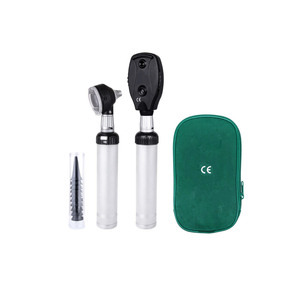 Ensemble de diagnostic ORL professionnel avec ophtalmoscope, otoscope et fibre optique - Product Image 1