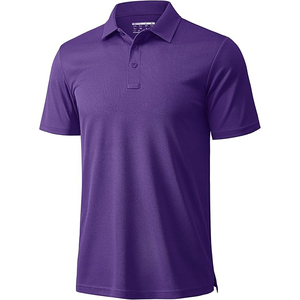 Polo de golf moderne à coupe ajustée, tissu extensible respirant et à séchage rapide, col et poignets côtelés, polos de golf - Product Image 2