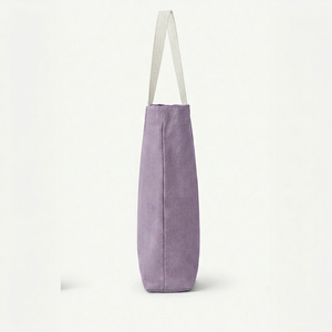 Bolsa de compras de lona con asas y logotipo personalizado, bolsa de algodón de alta calidad para ropa de bebé, con bolsillo exterior, ideal para regalo. - Product Image 2