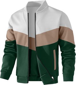 Blouson Bomber Unisexe à Blocs de Couleurs, Fermeture Éclair, Qualité Supérieure, Broderie Personnalisée du LOGO, Coupe Classique, Étiquettes Personnalisées - Product Image 1