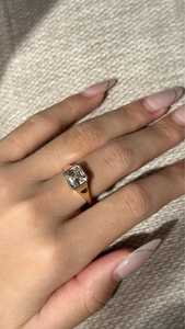 Bague solitaire en diamant taille Asscher East West VS1 2.00 carats, cultivé en laboratoire, or massif 14 carats, bijoux de soirée pour homme - Product Image 4