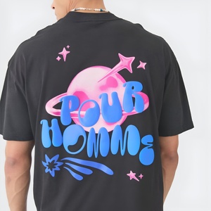 เสื้อยืดโอเวอร์ไซส์ผู้ชาย ผ้าฝ้าย 100% พิมพ์ลาย ผ้าหนา รับสกรีนโลโก้ แขนสั้น สตรีทแวร์ ทรงหลวม เสื้อยืดพรีเมียม - Product Image 2
