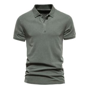 Polo pour hommes à manches courtes style rugby et golf, personnalisable avec logo, vente en gros, sur mesure, en coton tricoté rayé ou uni - Product Image 1
