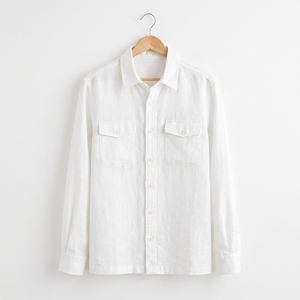 Men's <b>Summer</b> Linen Shirt <b>Jacket</b> <b>Lightweight</b> Casual Linen Overshirt OEM ODM Wholesale Factory Private Label Low MOQ - Product Image 5