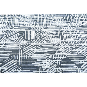 Tapis en laine fait main, motif géométrique abstrait moderne, tapis noué à la main pour salon - Product Image 3