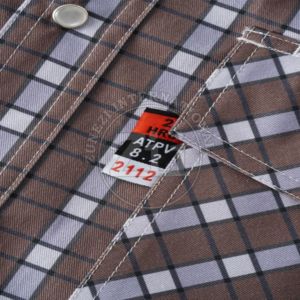 Cotton Fire Resistant Henley Shirt CAT2 NFPA2112 Welding Work <b>Long</b> sleeve Popular Selling Triple Stitch Fitted FR Safety Red - Product Image 4