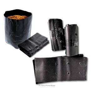 High Quality 20x20cm Recycled PE Nursery Grow Bags | Heavy Duty Eco-Friendly 0.6mm Thick Drainage Holes | Farmhouse Garden Style - Product Image 1