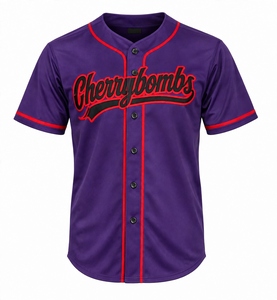 Camiseta de Béisbol Azul Marino Oscuro Personalizada, Uniforme de Softbol con Sublimación, Uniforme Deportivo Transpirable con Botones para Hombre - Product Image 1