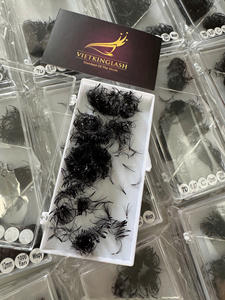 Extensions de cils volume préfabriquées à base pointue, longueurs mixtes, effet naturel, faites à la main, pour un volume doux, vente en gros - Product Image 6