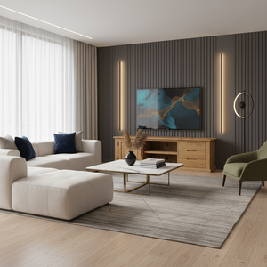 Modern Light Brown Solid Wood <b>TV</b> <b>Stand</b> with Drawers and Open Shelf for Living Room Furniture 50-54 In <b>TV</b> Use - Product Image 6