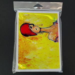 Azalines Lady Whimsical A7 Tamaño 5x7 Tarjetas de notas en blanco Paquete de 8 Pendientes con sobres Tarjetas de felicitación para dama - Product Image 3