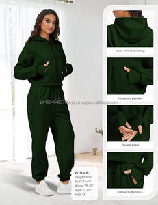 Ensembles pour femmes 100% coton du Pakistan, personnalisables OEM/ODM, tenues 2 pièces, décoration en dentelle, pantalon de survêtement, survêtement, jogging - Product Image 4