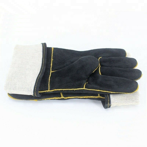 Gants de soudage en cuir extra résistants à la chaleur pour soudeurs TIG, gants de travail en cuir de bonne qualité, export, gants de travail personnalisés - Product Image 3