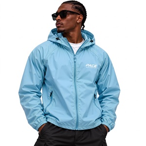 <b>mens</b> forest pine green <b>waterproof</b> <b>rain</b> <b>jacket</b> technical hood windbreaker breathable nylon zip running athletic streetwear outfit - Product Image 3