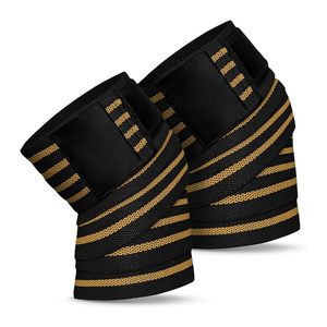 Custom Logo <b>Knee</b> Wraps for Powerlifting <b>Squats</b> <b>Knee</b> <b>Support</b> Gym Fitness OEM Wholesale Supplier - Product Image 1