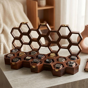 Caja de Almacenamiento de Relojes de Madera Personalizada, Organizador de Relojes de Madera con Cojines de Terciopelo Premium, Caja de Colección de Relojes de Madera - Product Image 5