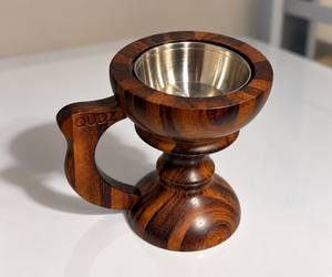 Quemador de incienso árabe de madera marrón premium con cuenco de metal, hecho a mano, para decoración del hogar árabe, regalos de Ramadán - Product Image 1