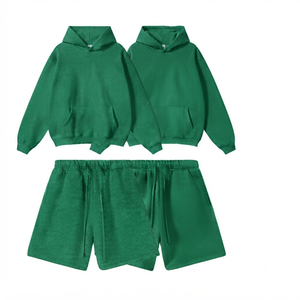 Ensemble sweat à capuche et short pour homme, matière de qualité supérieure, style unique, streetwear unisexe, confortable, 100% coton molletonné - Product Image 4