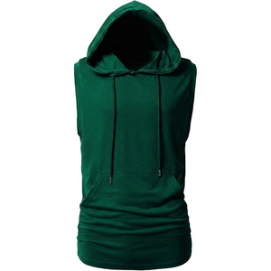 Sudadera con Capucha sin Mangas para Hombre, Sudadera Deportiva de Algodón Premium para Gimnasio, Ropa Deportiva Personalizada de Fábrica, Sudadera con Logotipo Personalizado para Hombre - Product Image 1