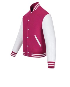 Chaqueta Universitaria Personalizada, Impermeable, Ecológica, con Cuerpo de Lana y Mangas de Cuero, Estilo Letterman, para Estudiantes y Clubes Universitarios - Product Image 3