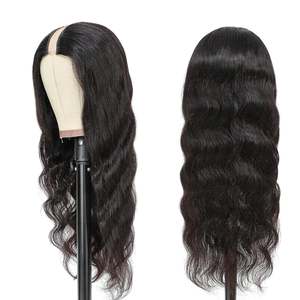 Premium Brand Everyday Fashion Luxury <b>U</b> <b>Part</b> Brazilian Remy Hair <b>Wig</b> Machine Double Weft Breathable Feel Elegant Styling Perm - Product Image 3
