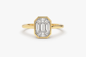 High quality 1.25 carat Platinum Emerald Cut <b>Diamond</b> Engagement <b>Ring</b> Women's Classic Style Natural GIA Certified - Product Image 1